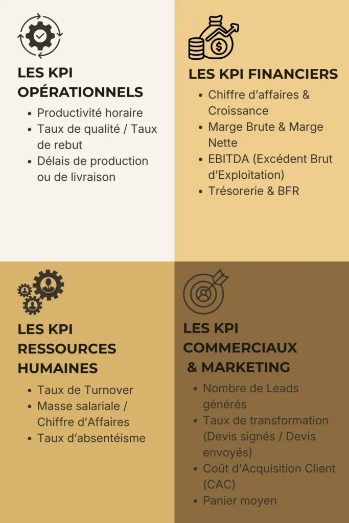 Les 4 grandes familles de KPI tel